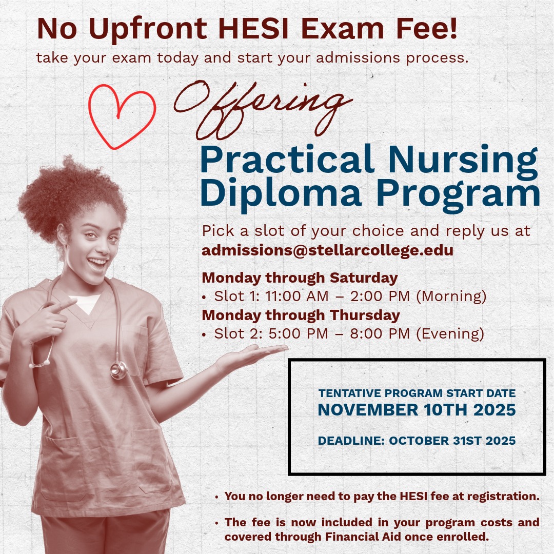 Practical Nursing - No UpFront HESI Exam Fees