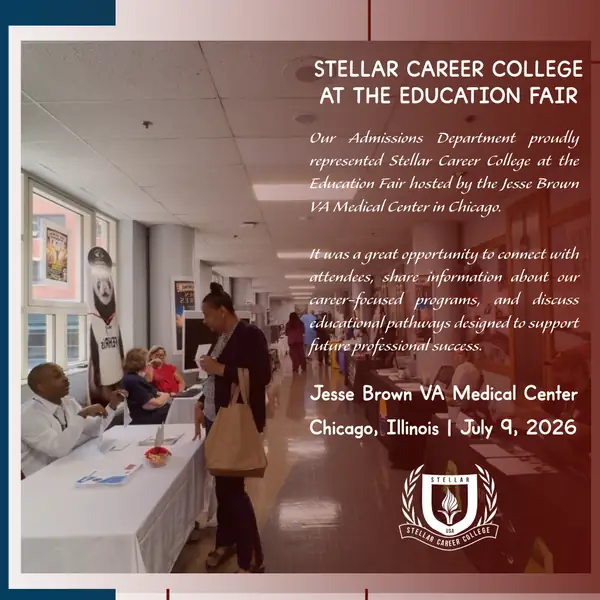 Stellar Career College at the Education Fair hosted by Jesse Brown VA Medical Center, Chicago, July 9, 2026